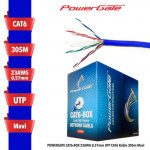 POWERGATE CAT6-BOX 23AWG CAT6 KABLO 305MT MAVİ