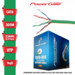 POWERGATE CAT6-BOX 23AWG CAT6 KABLO 305MT YEŞİL