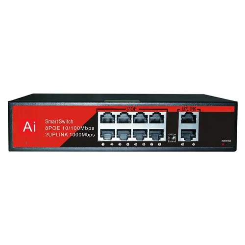 3DCOOL 8 PORT GIGABIT POE SWITCH 8+2