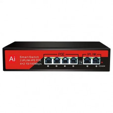 3DCOOL 4 PORT 10/100M POE SWITCH 4+2 