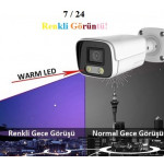 TLP-3350IPS 5MP 3.6MM 2WARM POE FULLCOLOR 4 KAMERALI FULL SET